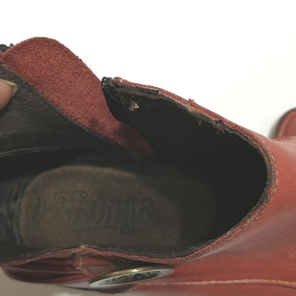 Tsonga red women's shoes Tsonga booties size 6 - Picture 8 of 12